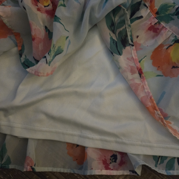 Place Floral Kids Dress - Blue and Orange - Picture 2 of 5